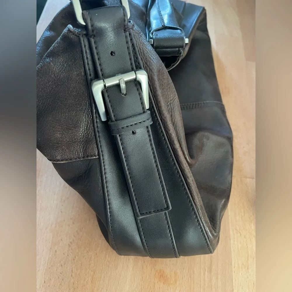 Rolfs genuine leather vintage brown hobo shoulder bag